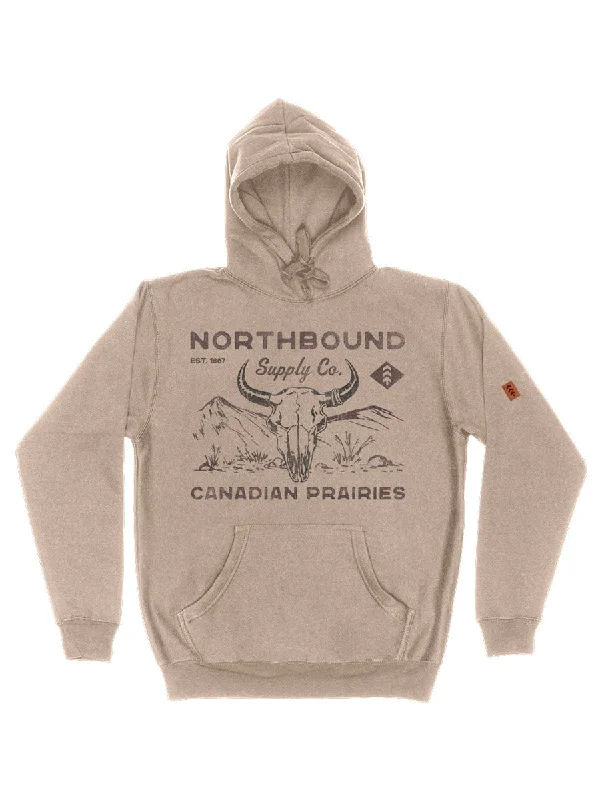 Canadian Prairies Pullover Hoodie Hoodie with High Neck Warm Protective