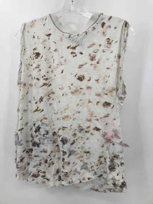 Pre-Owned Pilcro White Size Large Printed Tank Top cropped tank top