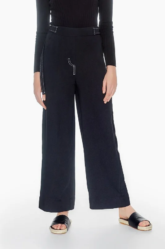 Contrast Stitch Trousers Trousers Plaid Checkered