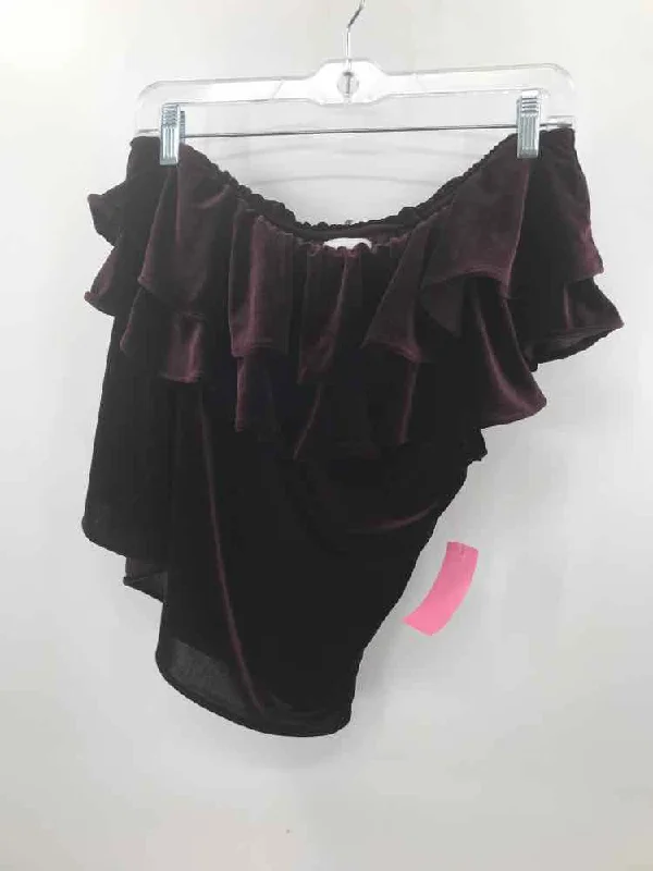 Pre-Owned Misa Purple Size Small One Shoulder Tank Top off shoulder tank