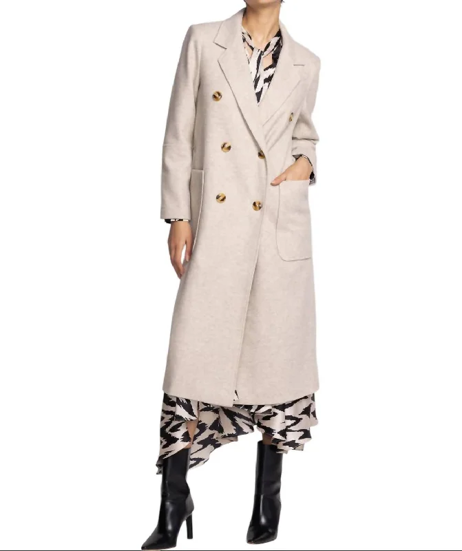 Lara Jacket In Beige Snapped Jacket Toggled Jacket Drawstring Jacket