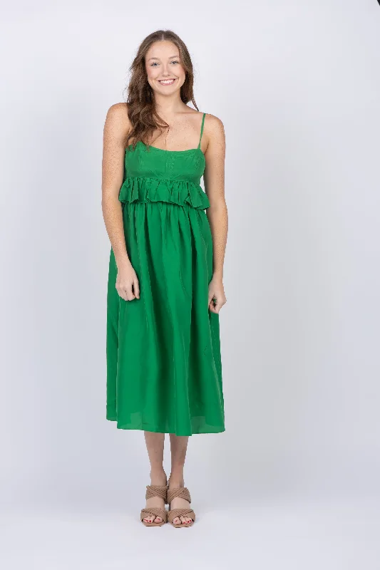 Ulla Johnson Amaliya Dress in Emerald