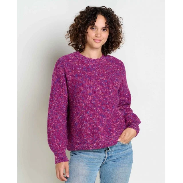 Womens Twigtree Button Back Sweater Satin Blend Silk Blend Wool Blend
