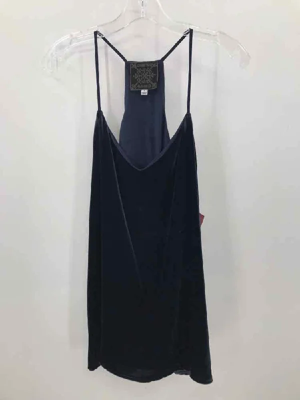 Pre-Owned Johnny Was Navy Size Small Tank Top slim fit tank