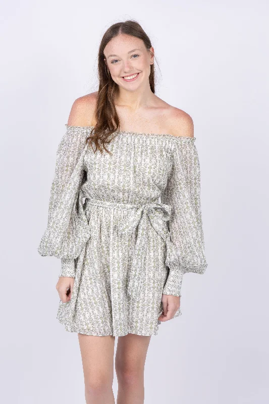 Alice + Olivia Mary Belted Dress in Republic Geo