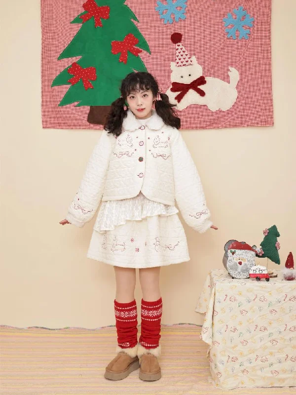 Doll Collar Cotton Half Skirt Set【s0000011201】 cotton skirt soft