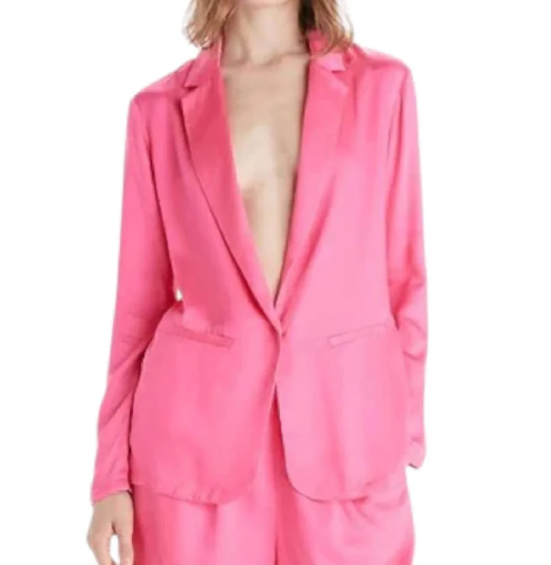 Karlie Jacket In Hot Pink Elasticated Jacket Padded Jacket Insulated Jacket