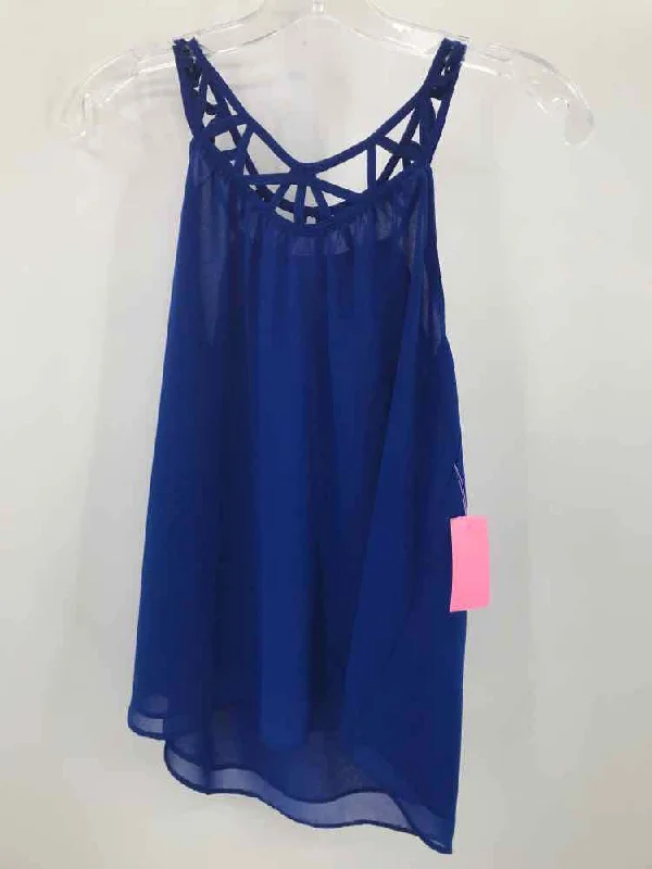 Pre-Owned Mine Blue Size Small Tank Top lace tank top