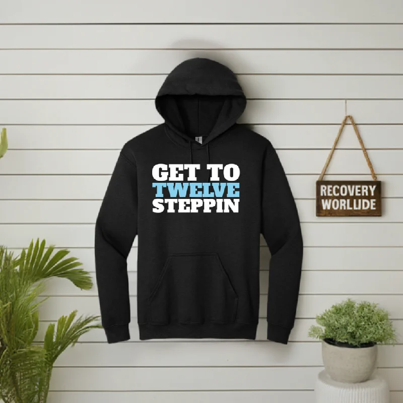 Women's Recovery Hoodie | Recovery Worldwide | Women's Get To Twelve Steppin Hoodie with Lace Feminine Delicate Women's Recovery Hoodie | Recovery Worldwide | Women's Get To Twelve Steppin Hoodie with Lace Feminine Delicate