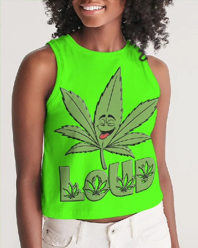 LOUD Liya Green Women's Cropped Tank cropped tank top