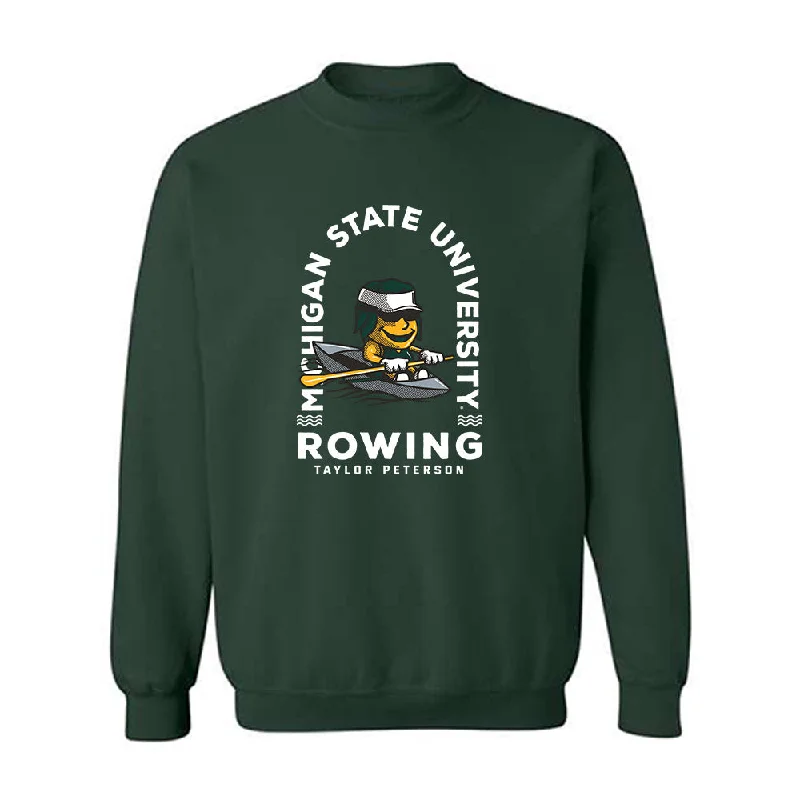 Michigan State - NCAA Women's Rowing : Taylor Peterson - Fashion Shersey Crewneck Sweatshirt Hoodie with Neon Bright Vibrant