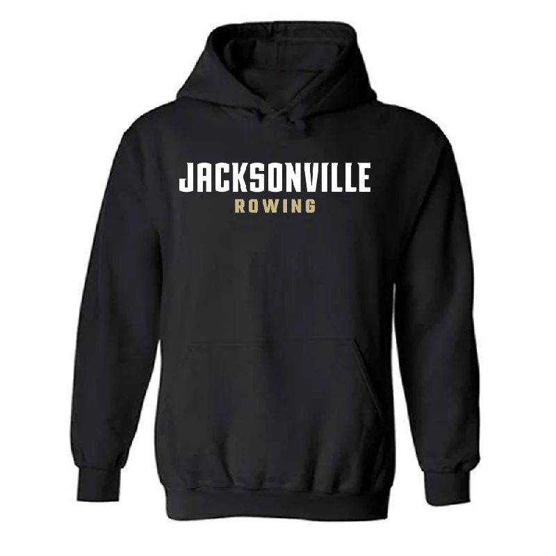 Jacksonville - NCAA Women's Rowing : Kennedy Rowley - Classic Shersey Hooded Sweatshirt Hoodie with Slit Hem Functional Movement