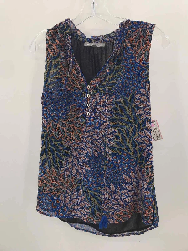 Pre-Owned Daniel Rainn Blue Size Small Printed Tank Top sage tank top