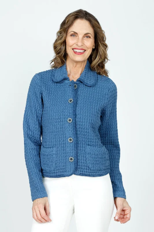 Mododoc Waffle Crop Jacket Striped Jacket Polka Dot Jacket Floral Jacket