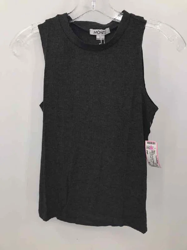 Pre-Owned Monte Grey Size Small Tank Top sleep tank top
