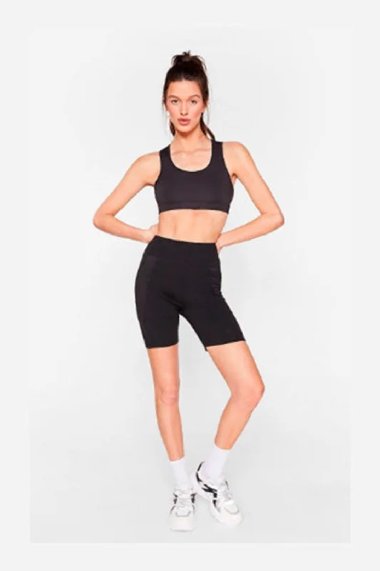 Black Racerback Crop Top Zippered Front Buttoned Front Snap Front