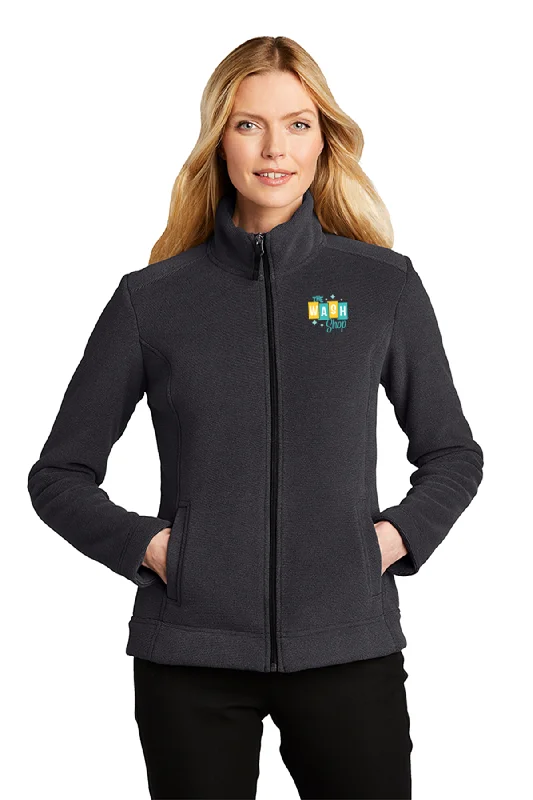 Women's Ultra Warm Brushed Fleece Jacket - The Wash Shop Welt Pockets Slit Pockets Flap Pockets