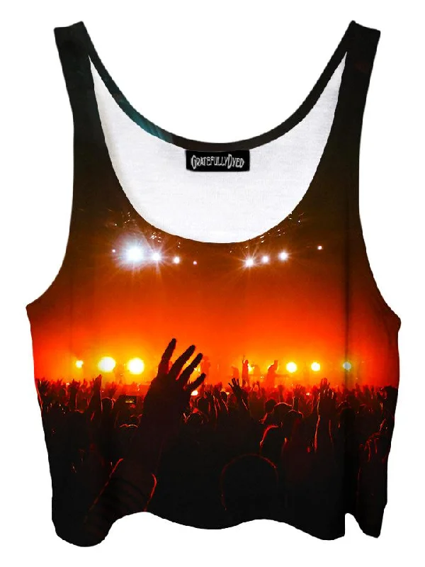 Into The Crowd Concert Light Show Crop Top Casual Formal Business