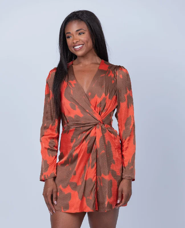 Tanya Taylor Olivia Dress in Persimmon Multi