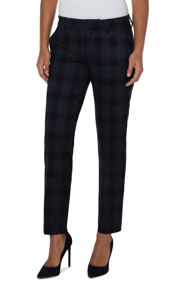 Kelsey Trouser 29" | Black/Blue Plaid Trousers Formal Black