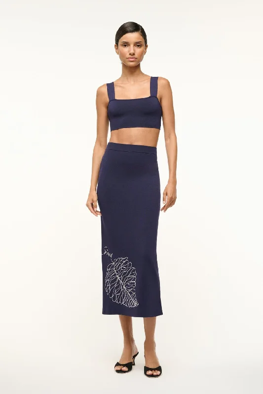 KARINA SKIRT | NAVY velvet skirt rich