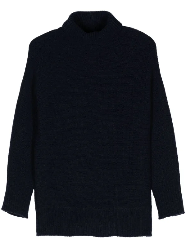 Alysi Women's Sweaters Blue Terry Blend Velvet Blend Canvas Blend