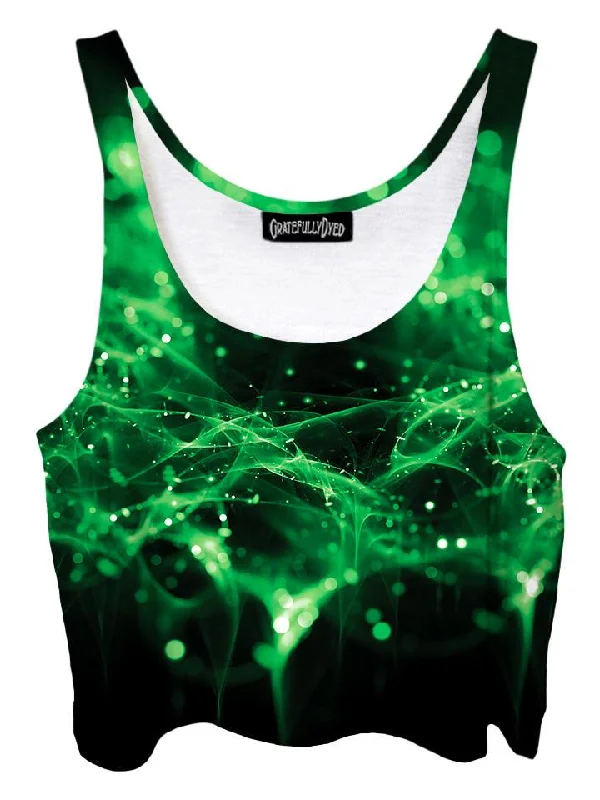 Green Spirits Galaxy Crop Top Iron Safe Non-Iron Wrinkle Free