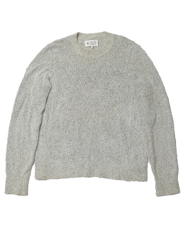Cotton Blend Sweater Houndstooth Herringbone Solid