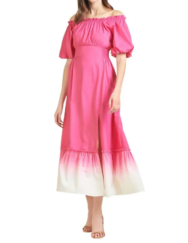 Martina Dress In Fuchsia