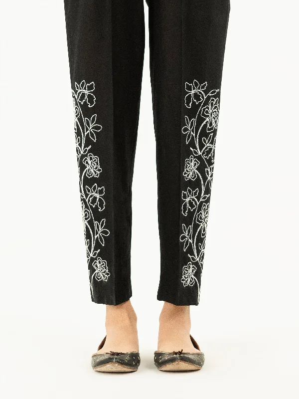 Embroidered Cambric Trousers(Pret) Trousers Brand Named