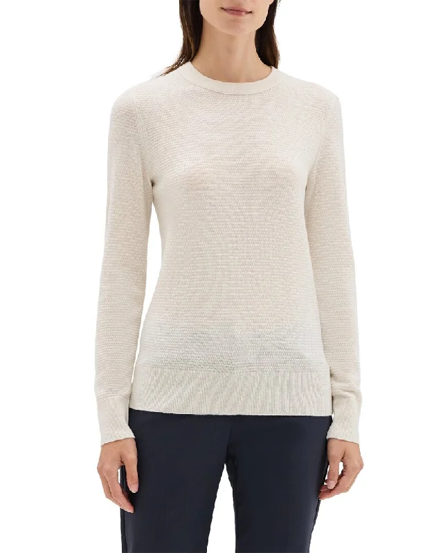Theory Kaylenna Cashmere Sweater Terry Blend Velvet Blend Canvas Blend