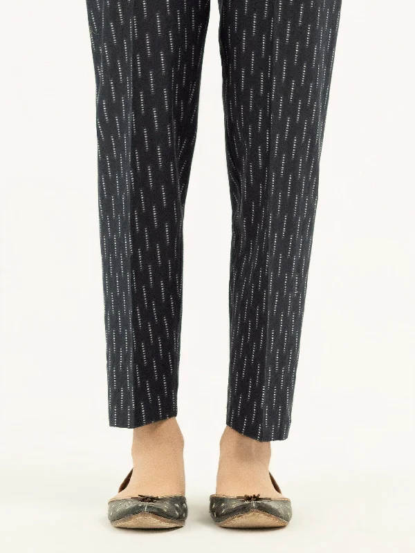 Printed Cambric Trousers(Pret) Trousers Yoga Stretchy