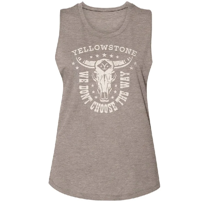 YELLOWSTONE MUSCLE TANK, Yellowstone We Dont Choose The Way stylish tank top