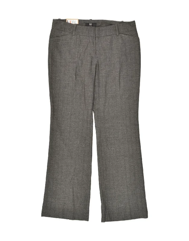 MOSSIMO Womens Mid Rise Flare Casual Trousers US 10 Large W34 Grey Trousers luxurious premium