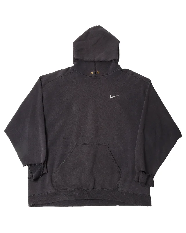 Thrashed Vintage Swoosh Hoodie Hoodie with Rolled Sleeves Casual Relaxed