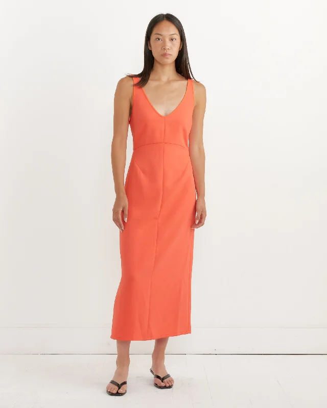 Prim Dress in Coral