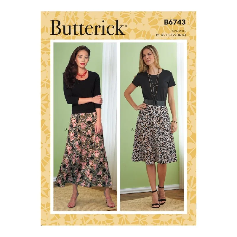 Butterick Pattern B6743 Misses'/Misses' Petite Gored Skirts denim skirt casual