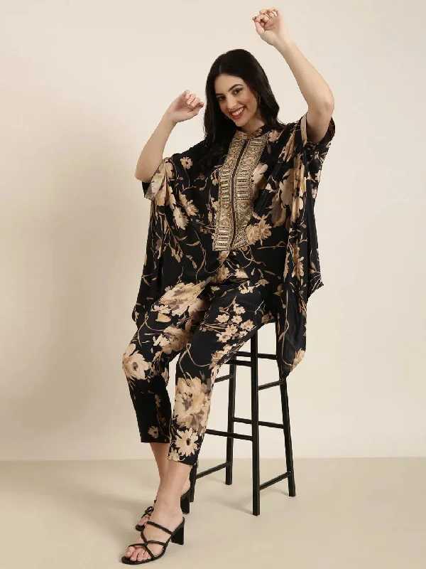 Women Navy Blue Printed Top & Trousers Set-DW-6033-Navyblue Trousers Low Rise Relaxed Women Navy Blue Printed Top & Trousers Set-DW-6033-Navyblue Trousers Low Rise Relaxed
