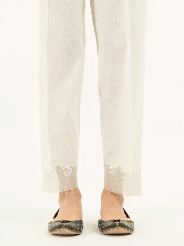 Embroidered Crepe Trousers(Pret) Trousers Chinos Classic