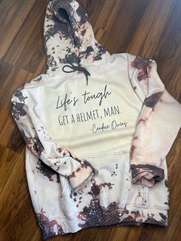 Tough hoodie Hoodie with Hem Lace Feminine Delicate