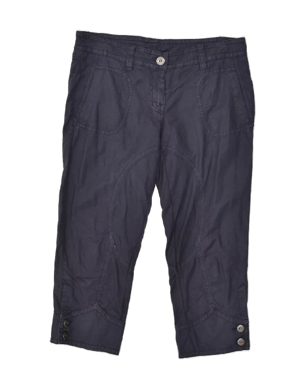 MARLBORO CLASSICS Womens Capri Trousers EU 40 Medium W32 L20 Navy Blue Trousers Trousers Formal MARLBORO CLASSICS Womens Capri Trousers EU 40 Medium W32 L20 Navy Blue Trousers Trousers Formal