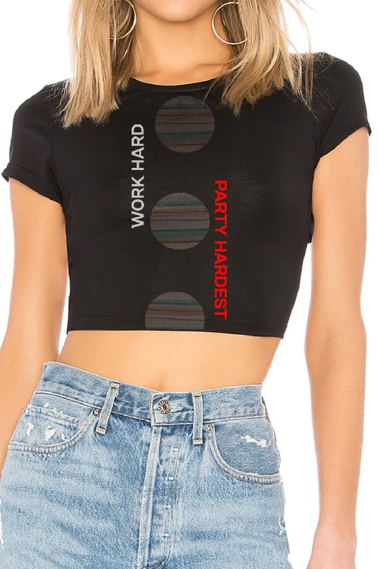 Vcon Black Crop Top Mesh Blend Leather Blend Suede Blend