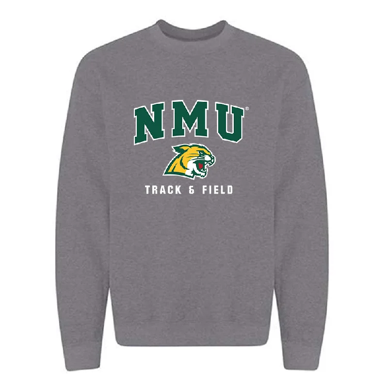 Northern Michigan - NCAA Women's Track & Field : Madelyn Rasmussen - Crewneck Sweatshirt Hoodie with Camouflage Military Edgy