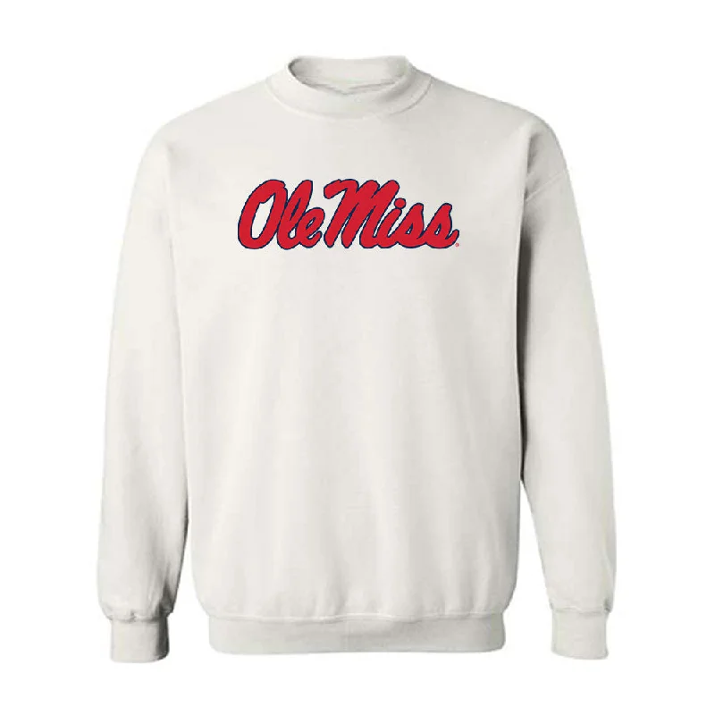 Ole Miss - NCAA Women's Track & Field : Akaomachukwu Odeluga - Fashion Shersey Crewneck Sweatshirt Hoodie with Snap Buttons Easy Quick