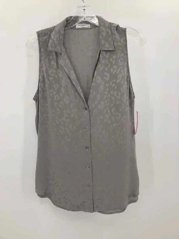 Pre-Owned Equipment Grey Size Small Tank Top comfortable tank top