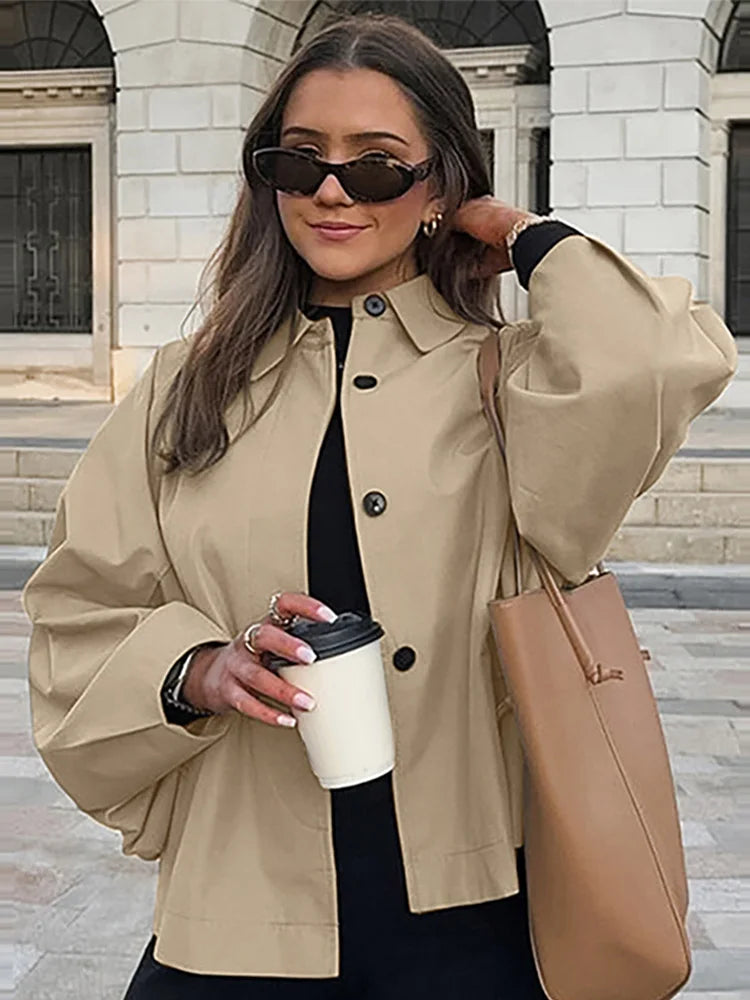 Advbridge Casual Short Coats Women Elegant Turn-down Collar Single Breasted Buttons Jackets 2024 Autumn Winter New Fashion Lady Outwear Cardigan Sweater Pullover Advbridge Casual Short Coats Women Elegant Turn-down Collar Single Breasted Buttons Jackets 2024 Autumn Winter New Fashion Lady Outwear Cardigan Sweater Pullover