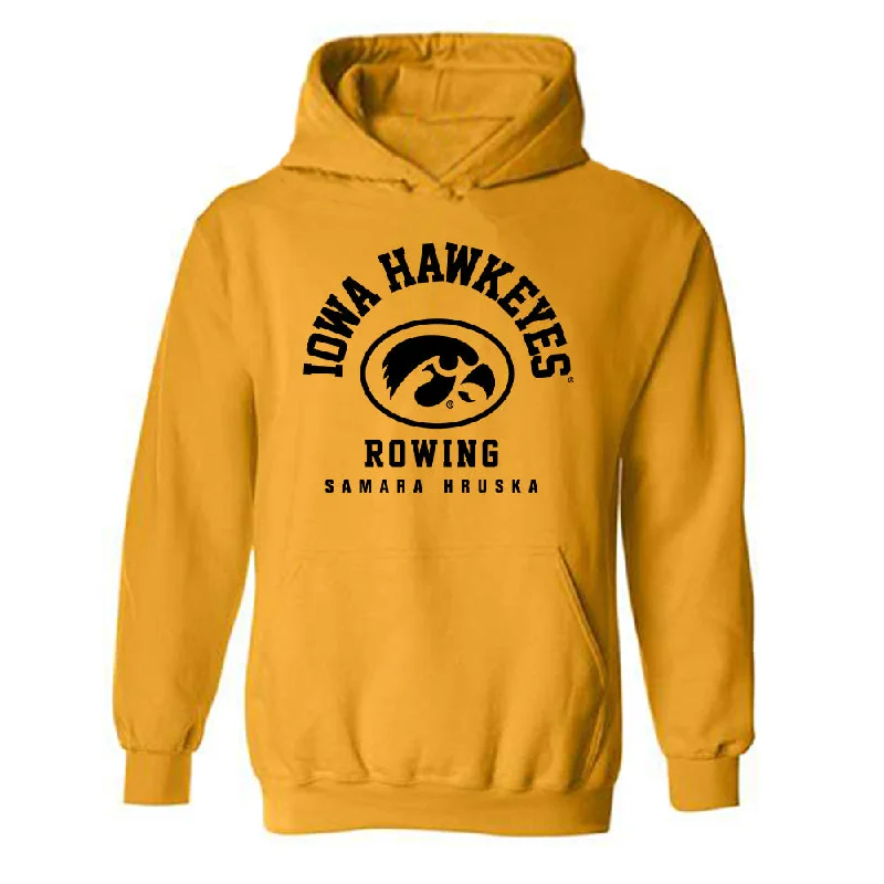 Iowa - NCAA Women's Rowing : Samara Hruska - Classic Fashion Hooded Sweatshirt Hoodie with Ribbed Hem Stretchable Secure