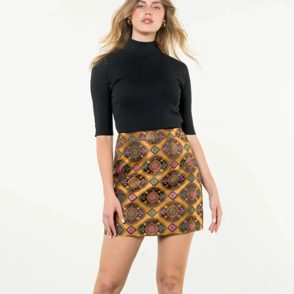 THML Flower Pattern Skirt chiffon skirt airy