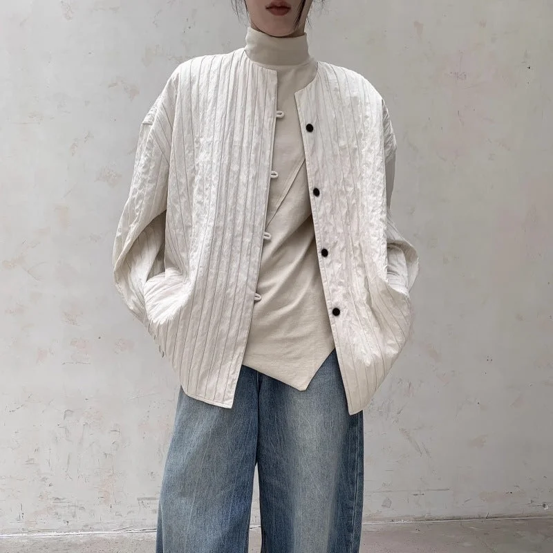 Loose Padded Casual Shirt Jacket Mesh Jacket Canvas Jacket Denim Jacket