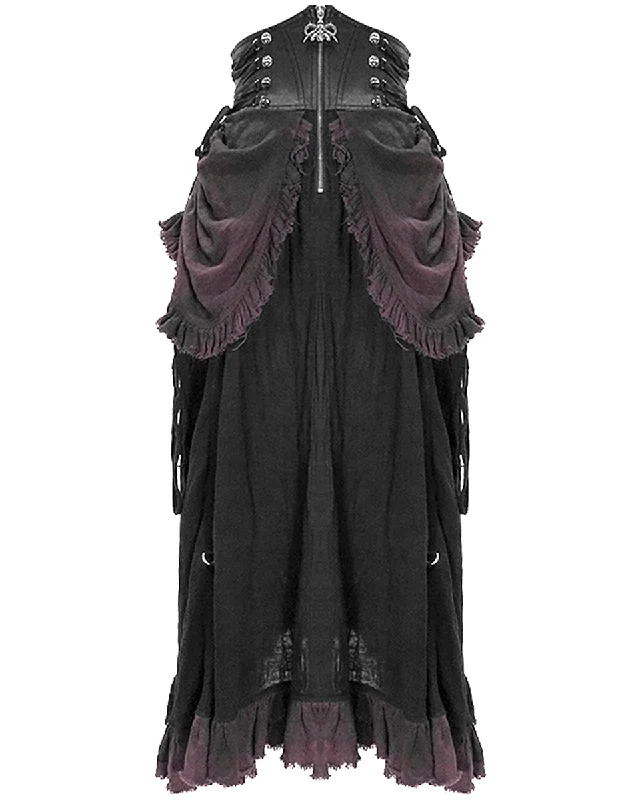 Devil Fashion Tithonia Steampunk Skirt - Black & Red lace skirt elegant